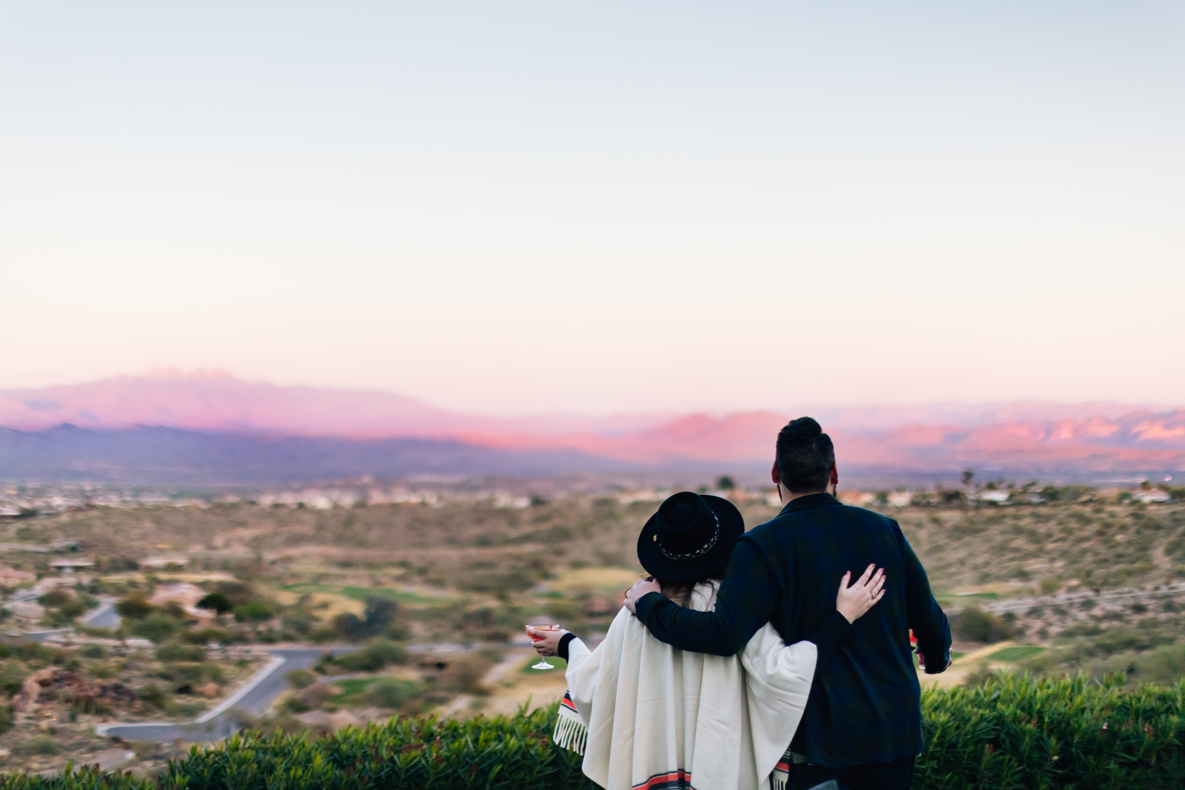 View from arizona Hotel of McDowell Mountains