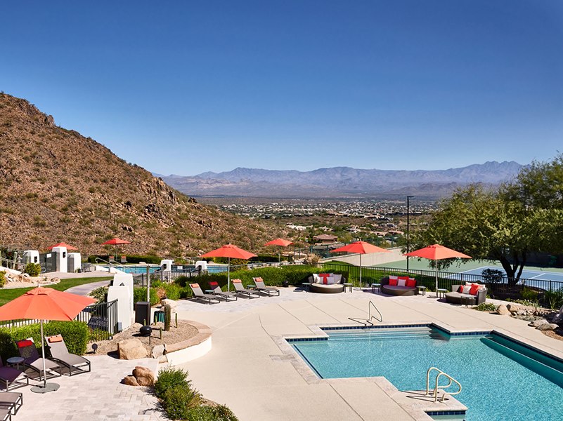 poolside view at arizona resort