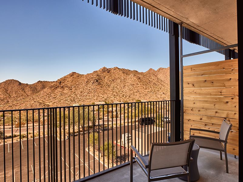 Mountain View Guest Rooms at ADERO Scottsdale Hotel Resort